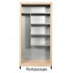 Mobile in metallo H 185 x L 90 portascope per esterno zincoplastificati