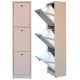 Mobile in metallo H 145 x L 36 x P 25 differenziata a 3 secchi per esterno zincoplastificati