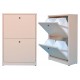 Mobile in metallo H 100 x L 66 x P 25 differenziata a 4 secchi per esterno zincoplastificati