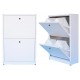 Mobile in metallo H 100 x L 66 x P 25 differenziata a 4 secchi per esterno zincoplastificati