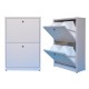 Mobile in metallo H 100 x L 66 x P 25 differenziata a 4 secchi per esterno zincoplastificati