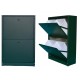 Mobile in metallo H 100 x L 66 x P 25 differenziata a 4 secchi per esterno zincoplastificati