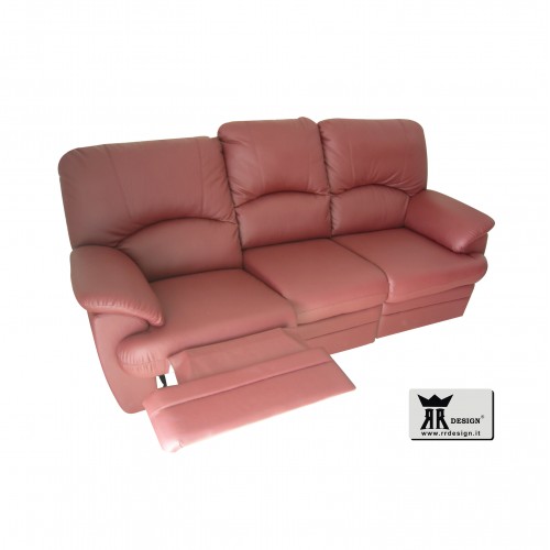 Divano 3 posti Relax 2 recliner totali in  tessuto modello Luca