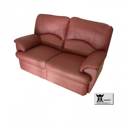 Divano 2 posti Relax 2 recliner totali in tessuto modello Luca