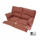 Divano 2 posti Relax 2 recliner totali in tessuto modello Luca
