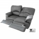 Divano 2 posti Relax 2 recliner totali in ecopelle morbida