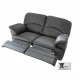 Divano 2 posti Relax 2 recliner totali in ecopelle morbida