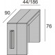 Tavolo consolle allungabile  44x90- 186x90 modello Adele