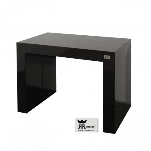 Tavolo consolle allungabile laccato Nero Lucido 3 metri 45x95 - 300x95 modello Asia