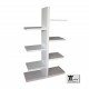 Libreria moderna salotto soggiorno laccato lucido bianco modello Piero