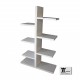 Libreria moderna salotto soggiorno laccato lucido bianco modello Piero