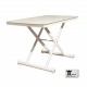Tavolo saliscendi vetro tavolino salotto tavolo da pranzo modello Ricky Extra White