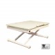 Tavolo saliscendi allungabile vetro tavolo salotto modello Jordan Extra White