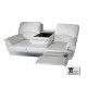 Divano 3 posti Relax 2 recliner totali in ecopelle morbida modello Luca