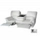 Divano 3 posti Relax 2 recliner totali in ecopelle morbida modello Luca