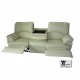 Divano 3 posti Relax 2 recliner totali in ecopelle morbida modello Luca