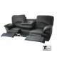 Divano 3 posti Relax 2 recliner totali in ecopelle morbida modello Luca